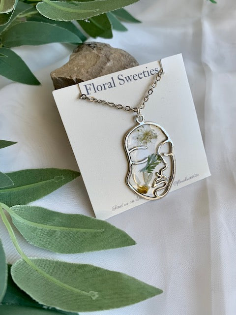 Floral Face Necklace