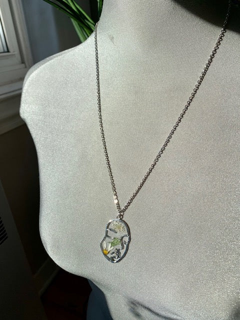 Floral Face Necklace