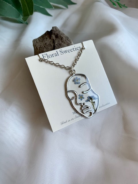 Floral Face Necklace