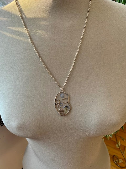 Floral Face Necklace