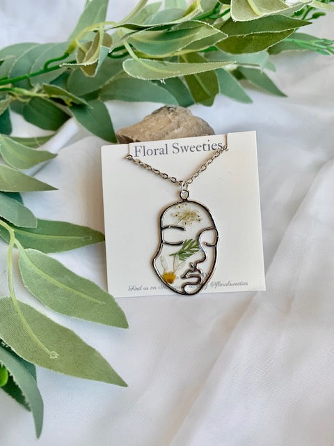 Floral Face Necklace